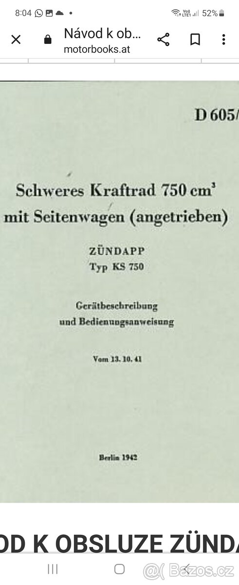 Koupim tento manual NSU HK 101 ,zundapp ks 750 - 2