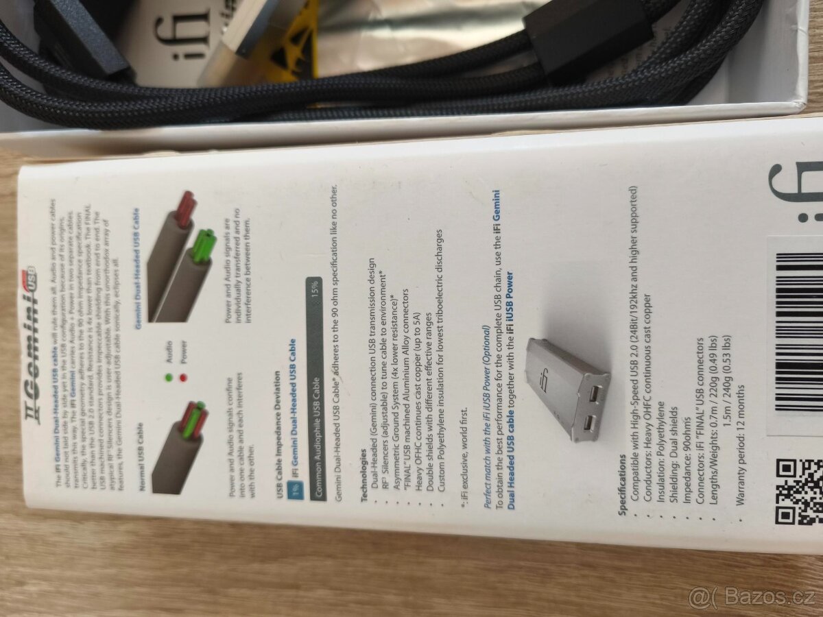 Ifi gemini USB kabel 1,5m - 2