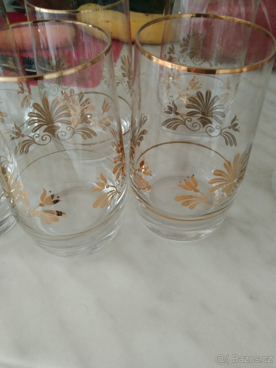 Skleničky pozlacené - 2
