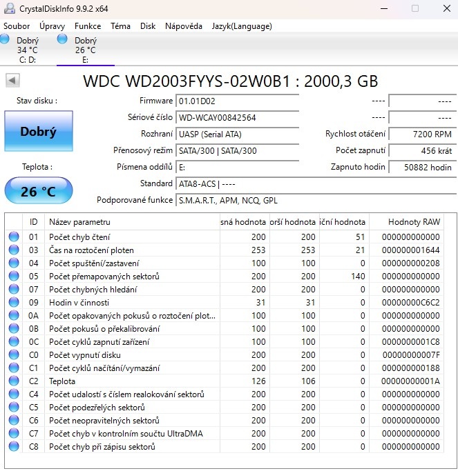 WD HDD 3,5 SATA WD2003FYYS 2 TB - 2