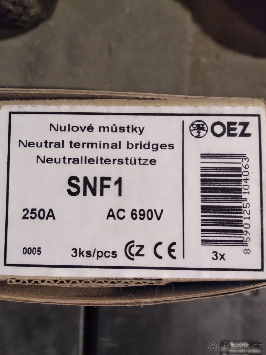 Nulový můstek SNF1 250A - 2