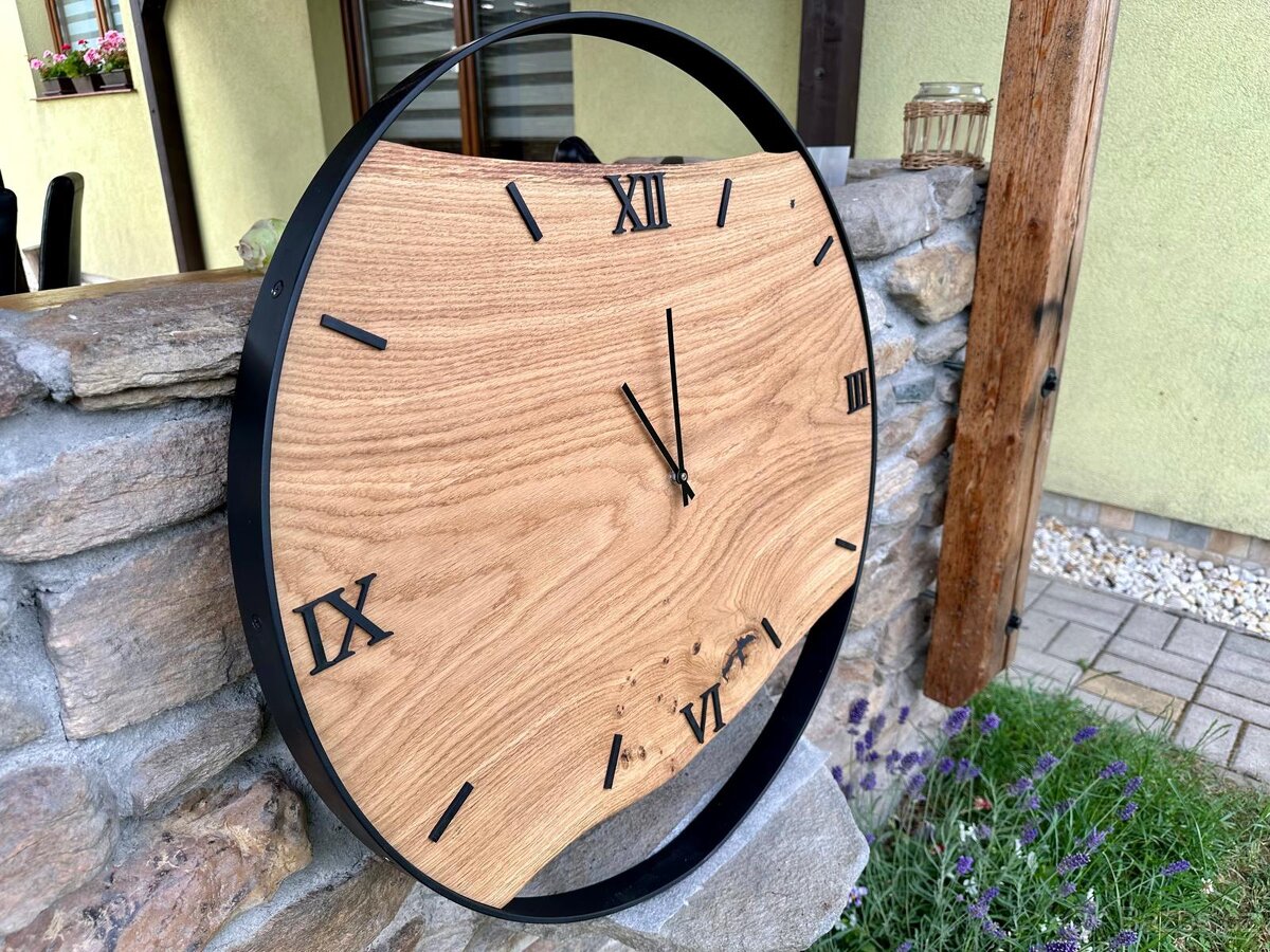 Hodiny z amerického dubu 70-100cm - 2