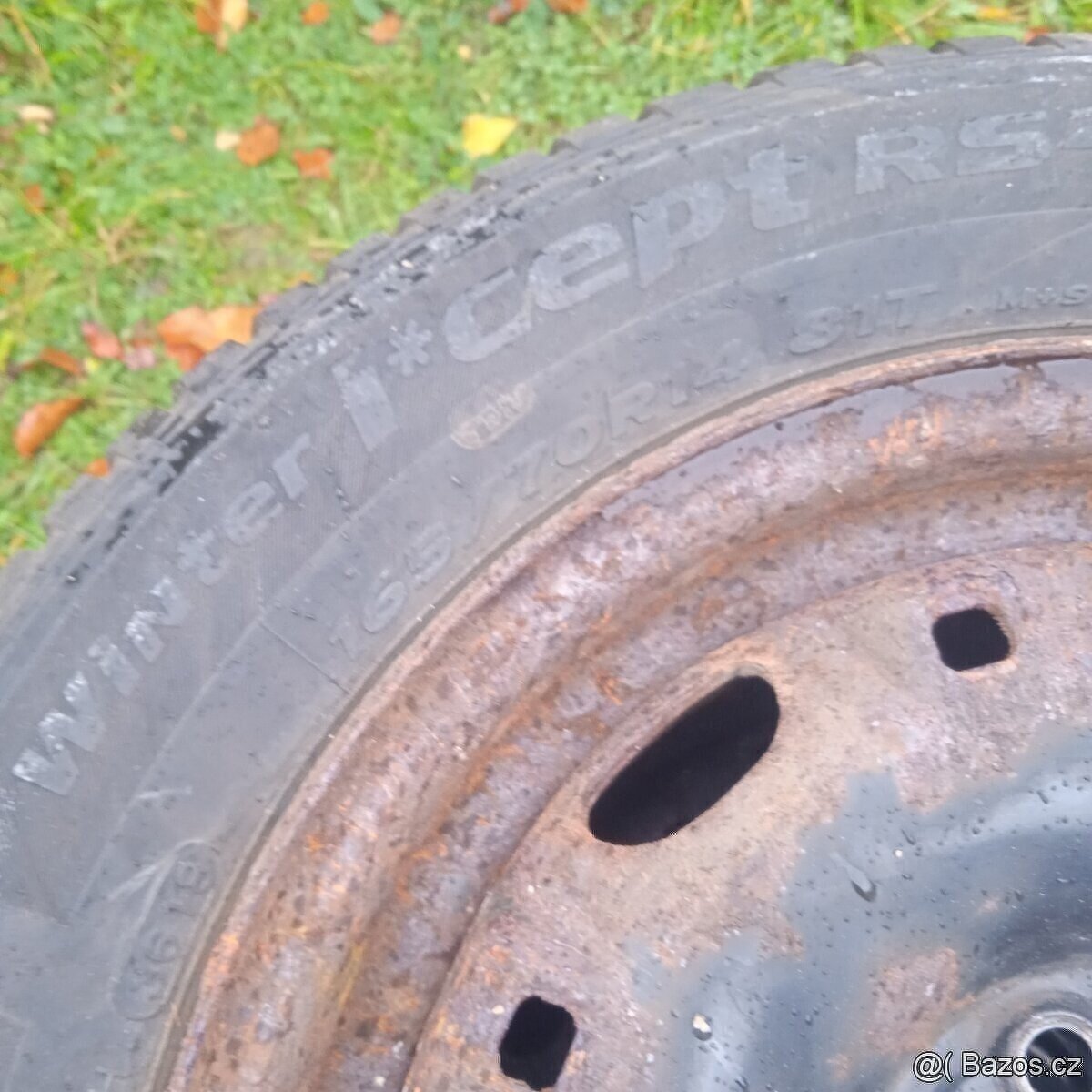 Sada plechových disků rozteč 5x100 s pneu 165/70/14 - 2