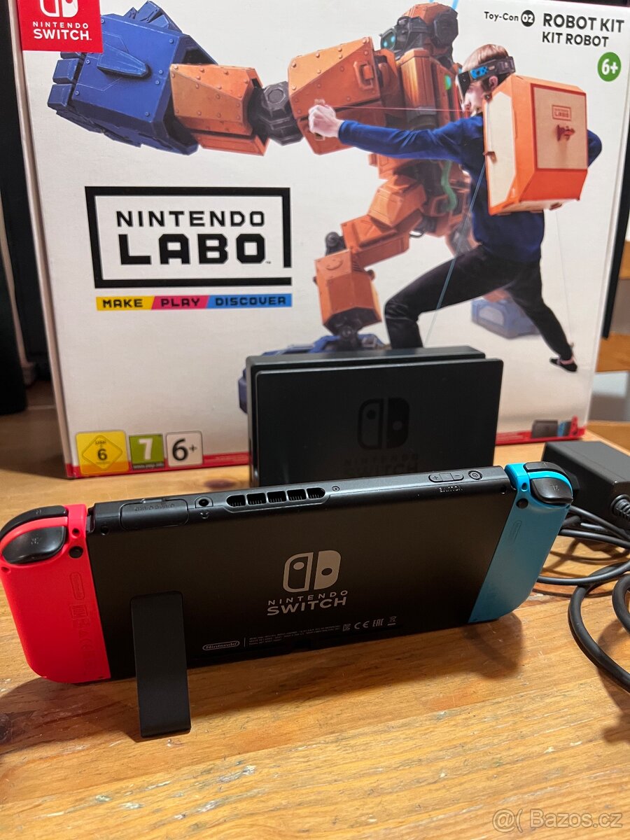 Nintendo Switch V2 Neon Blue & Red+ LABO Robot - 2