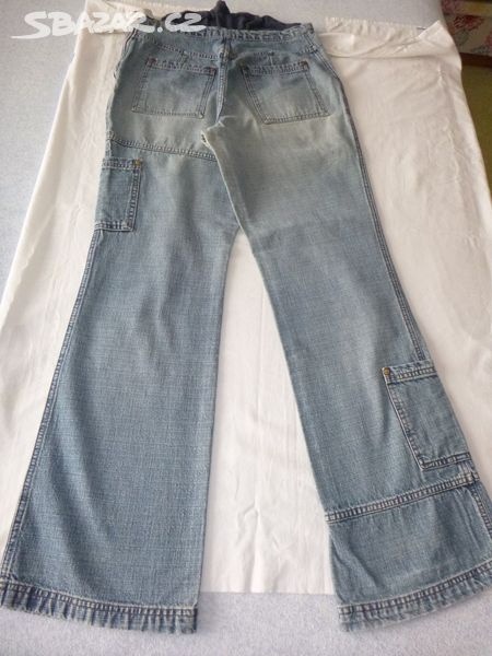 Těhotenské kalhoty džínové - 2