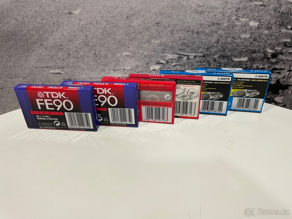 Audio kazety Sony TDK nové 120 Kč/1kus - 2
