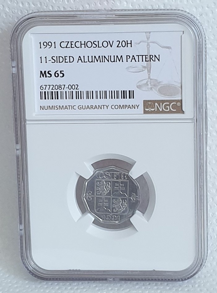 20 Haléř 1991- ČSFR - zkušební ražba NGC - 2