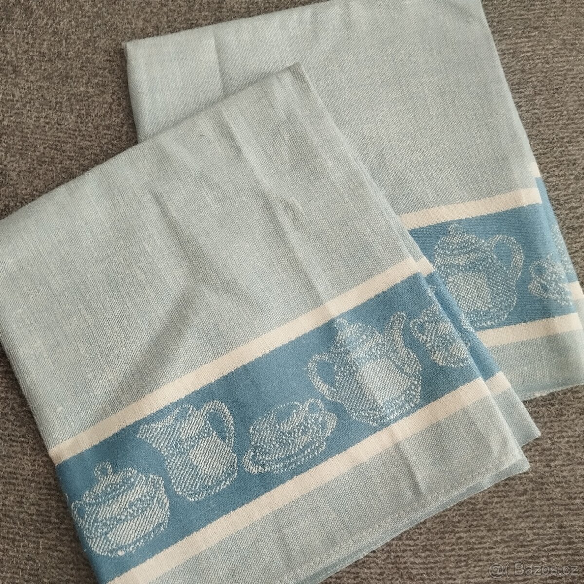 Retro lněná utěrka - 2