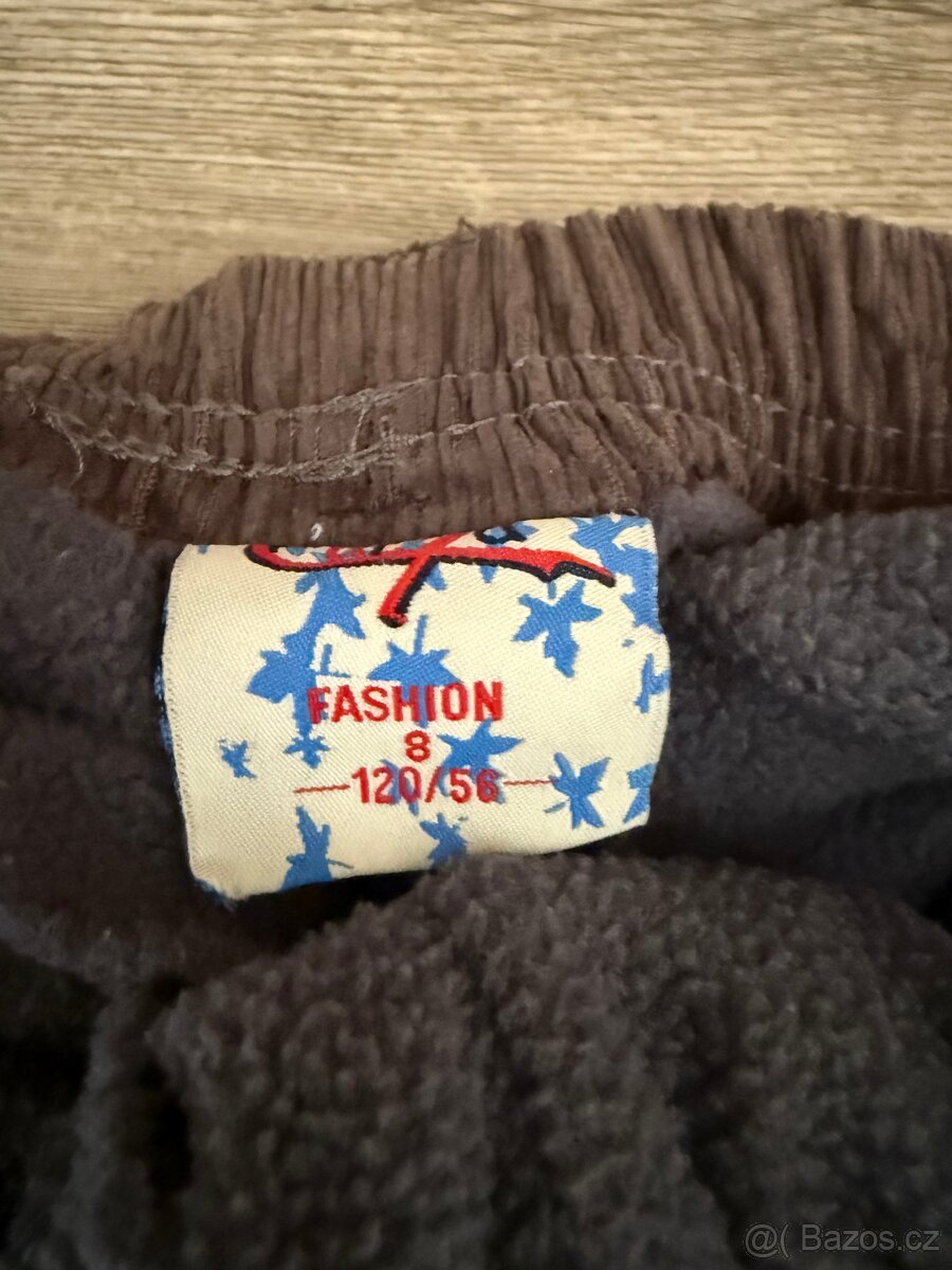 Oteplené manšestrové kalhoty - 2