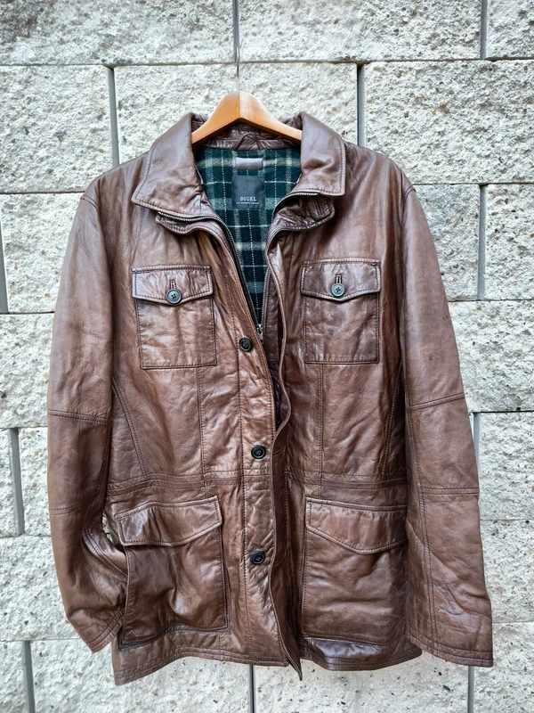 pánská kožená bunda L - 2