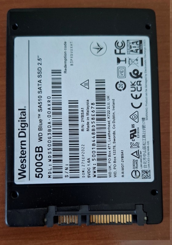 WD blue 500 GB 3D NAND SATA SSD - 2