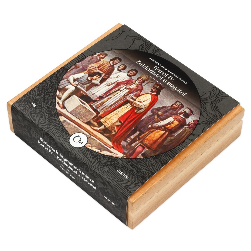 Stříbrná kilogramová mince Karel IV. – Zakladatel a stavitel - 2