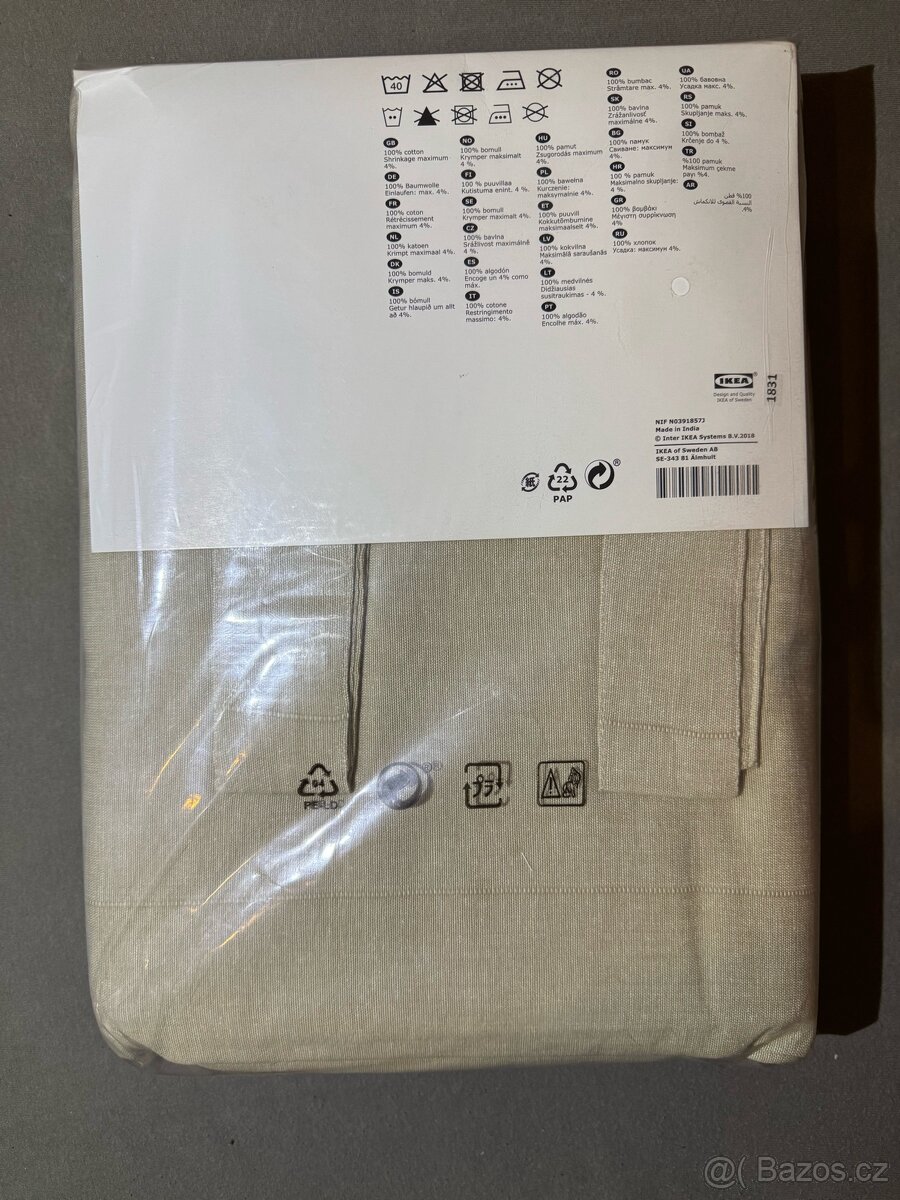 IKEA závěsy Lenda, nové, 2 ks, 140x300 cm - 2