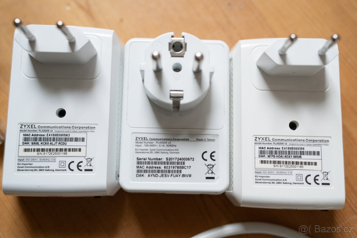 Power line - 2x Zyxel PLA5206 v2 + Zyxel PLA5405 v2 - 2