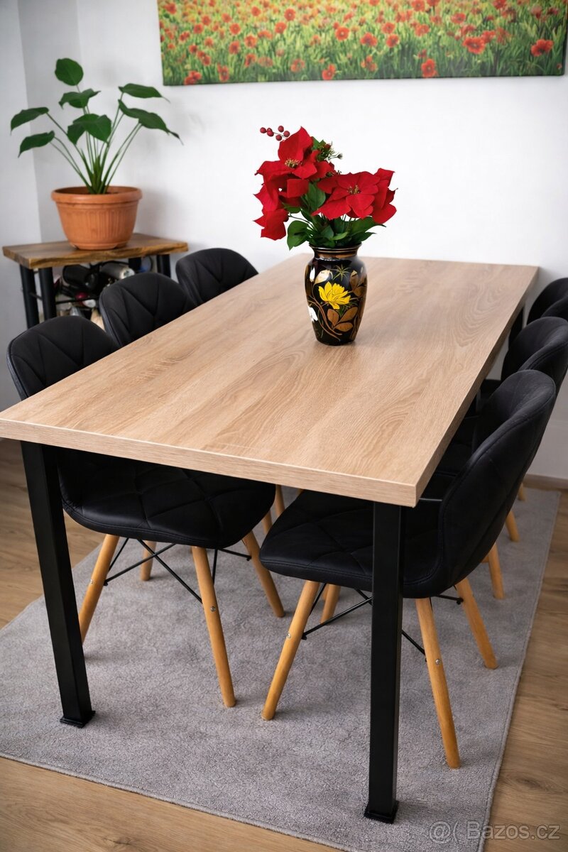 Stůl, dub Sonoma, 180 x 80cm - 2