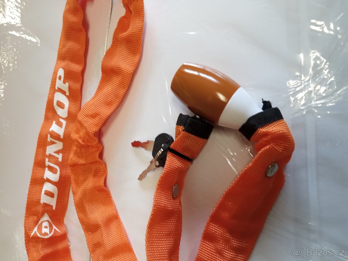 Prodám řetězový zámek DUNLOP délka řetězu 110 cm, - 2