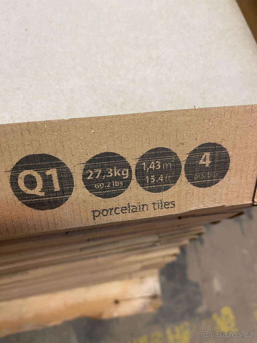 Dlažba castello 597x597x80 white - 2