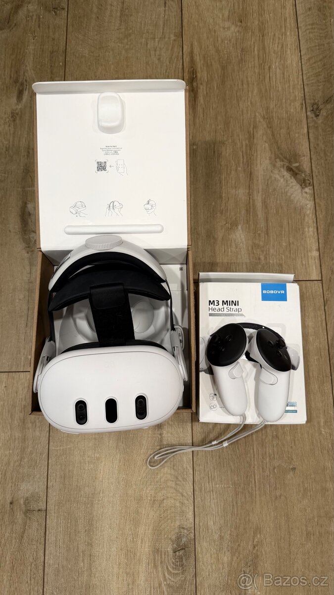 Meta Quest 3 (128 GB) + BoboVR M3 Mini – kompletní balení - 2