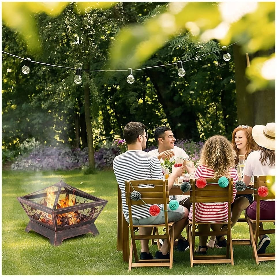 Přenosné rustikální ohniště s pohrabáčem - 2