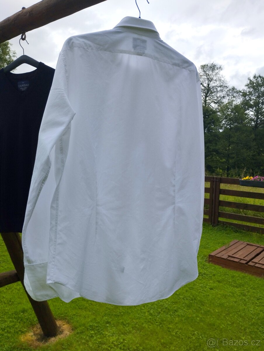 Pánská společenská košile bílá - 2