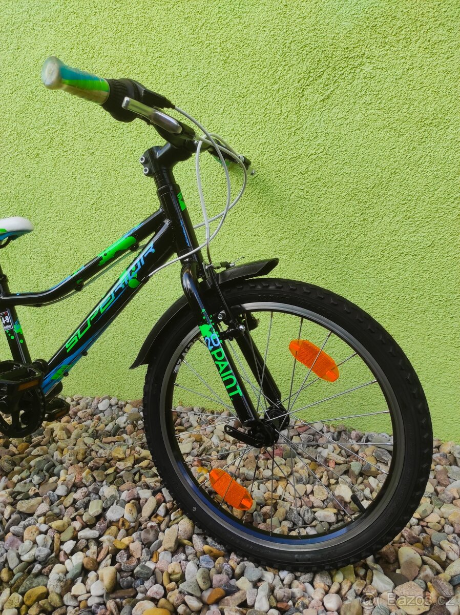 Značkové dětské kolo Superior 20" (černá/zelená) - 2