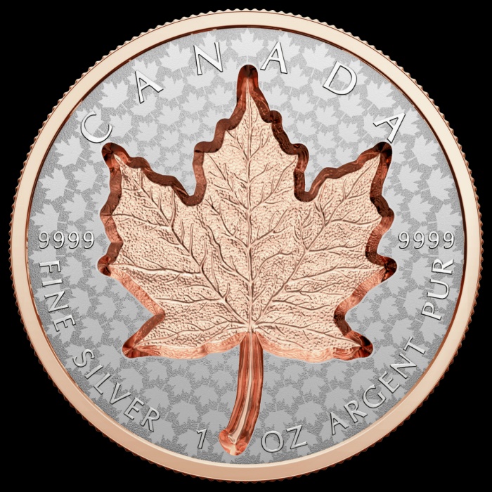 investiční stríbro - Canada maple leaf Super incuse - 2