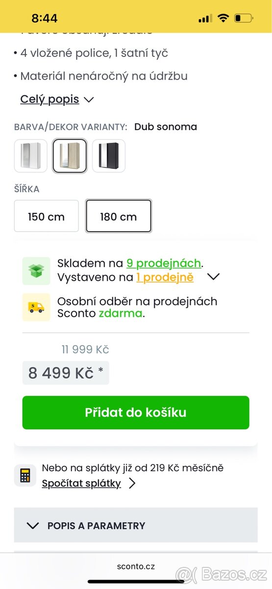 Šatní skříň se zrcadlem - 2