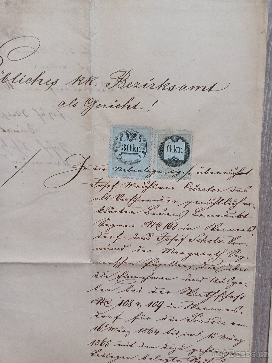 Staré dokumenty s kolky 7 - 2