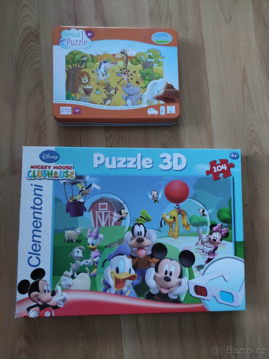 Puzzle hasiči, kotě, koťátko, Mickey Mouse - 2