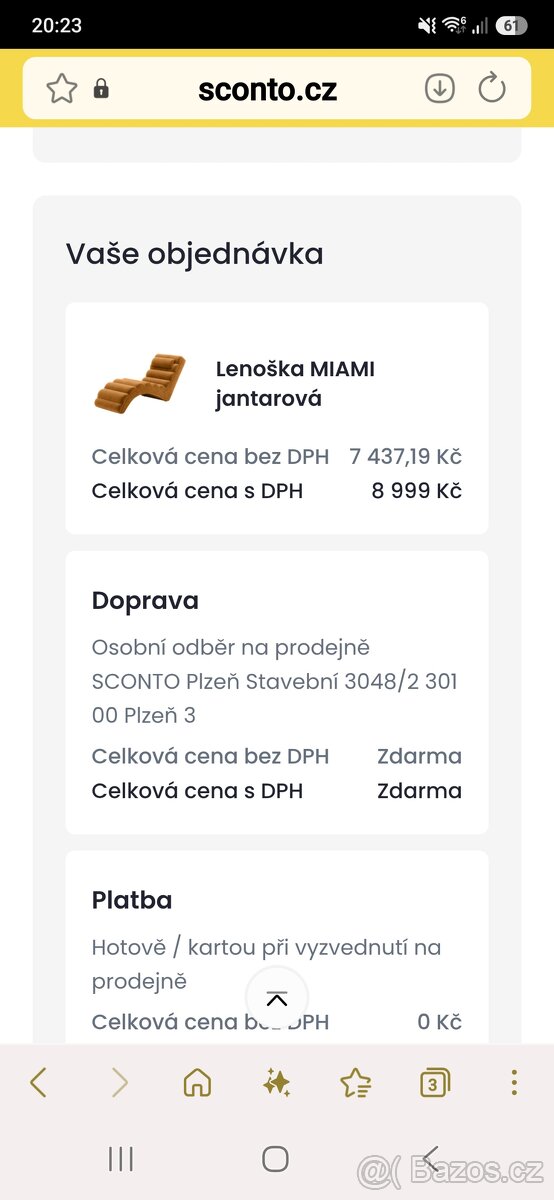 Lenoška MIAMI jantatová - 2