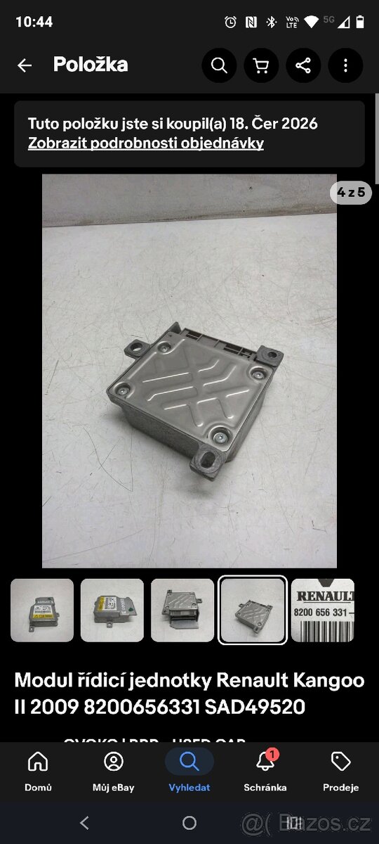 Modul airbag Renault Kangoo 8200656331 - 2