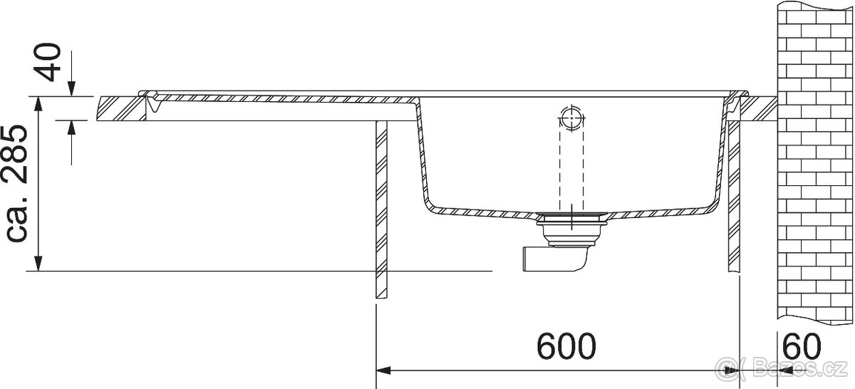 Granitový kuchyňský dřez Franke Mythos MTG 611/7 Šedý kámen - 2