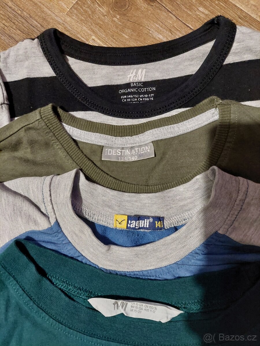 Trička dlouhý rukáv vel. 134/140, 146 - 2