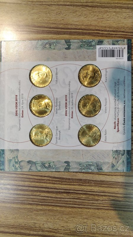 Mince 20Kč 2018, 2019 v blistru - 2