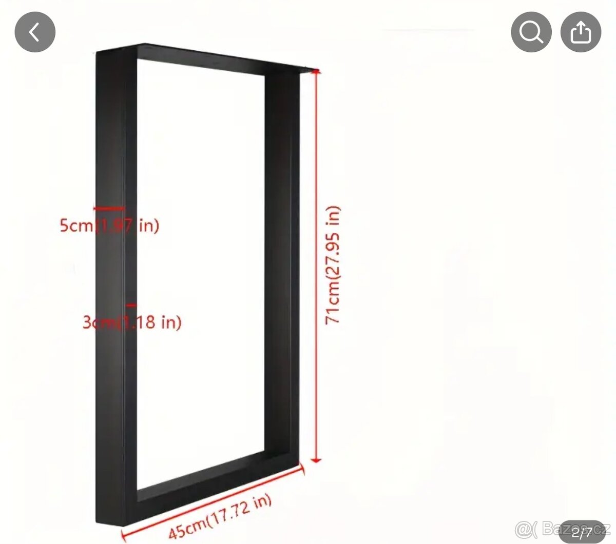 Kovové nohy od stolu - 2