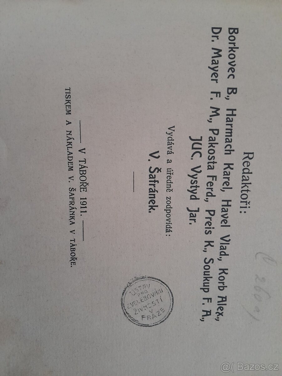 Jihočeský kraj 1911,II.ročník - 2