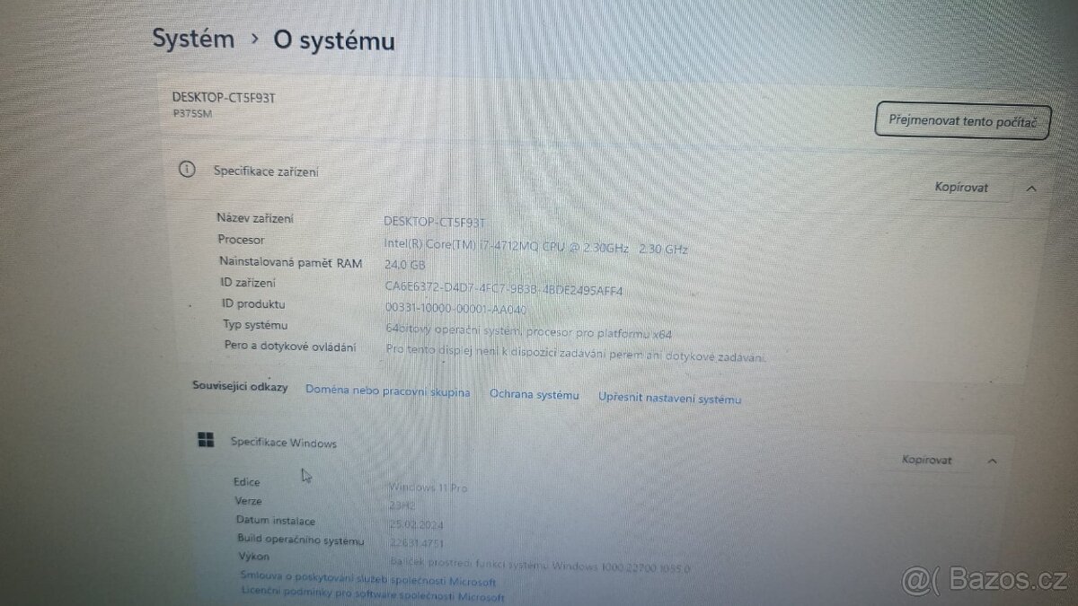 17,3" EUROCOM X8 (Clevo P377SM) Notebook- v krásném stavu - 2