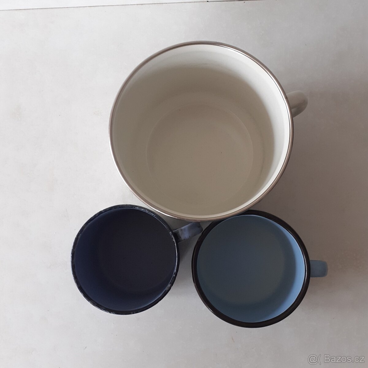smaltovaný hrnek velký, hrníčky (plecháčky) - 2