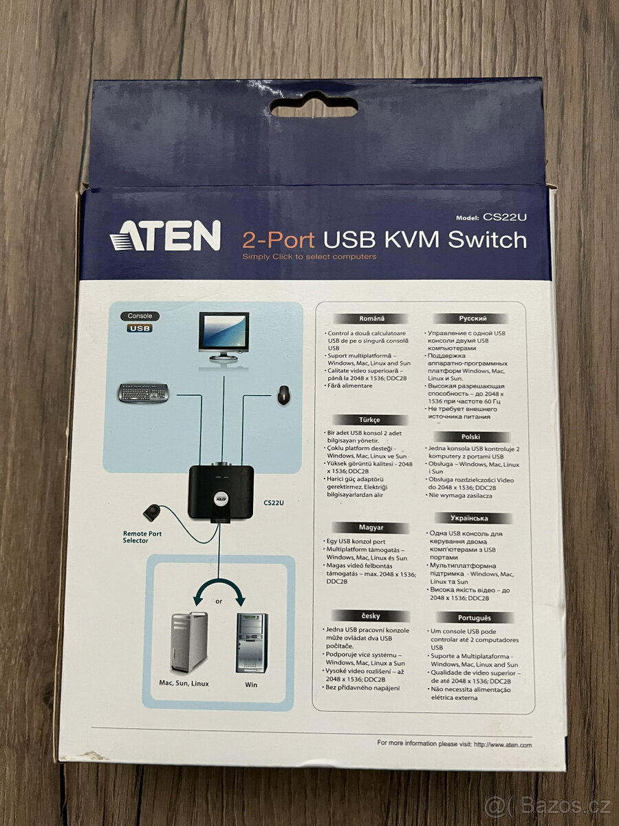ATEN CS22U Kabelový KVM switch - 2