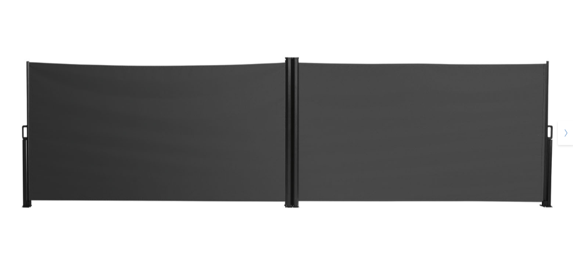 markýza dvojitá boční, rozm.160 x 600cm, antracitová - 2