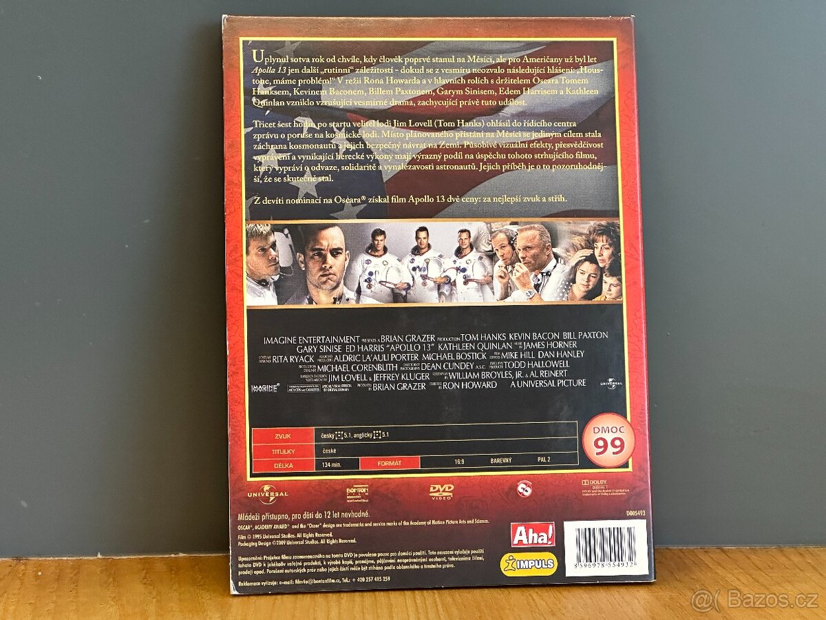 DVD Apollo 13 - TOP stav - CZ dabing i titulky - 2