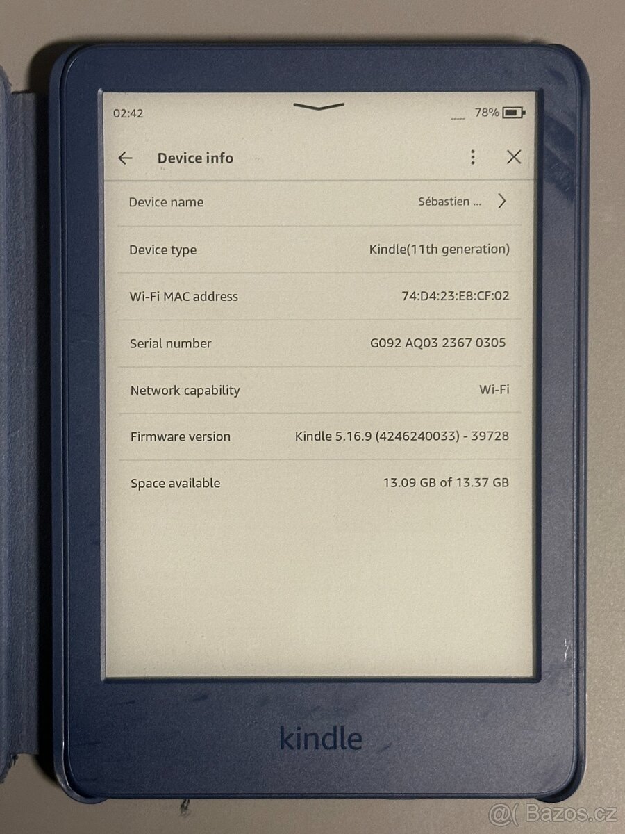 Čtečka Amazon Kindle 11. generace 16GB modrá + obal - 2