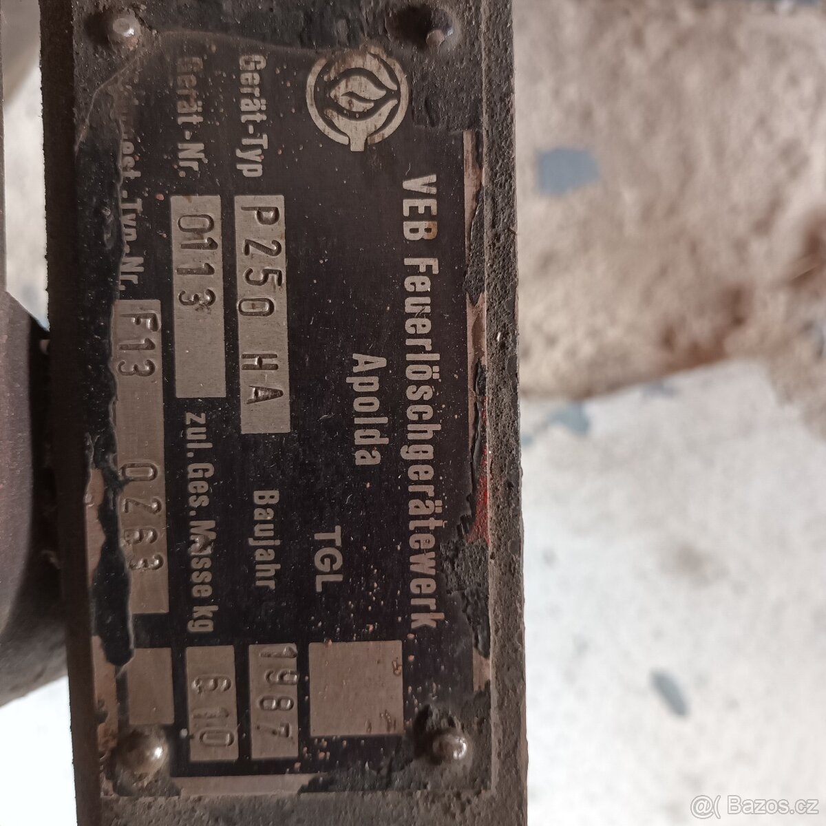 Hasičská stříkačka, Německý hasící přístroj - 2