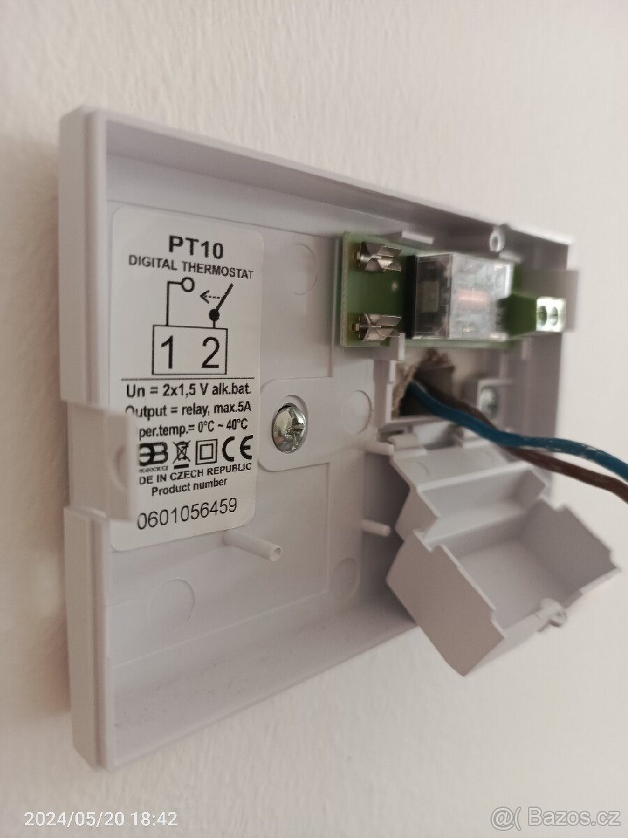 Prodám pokojový termostat PT10 ELEKTROBOCK - 2