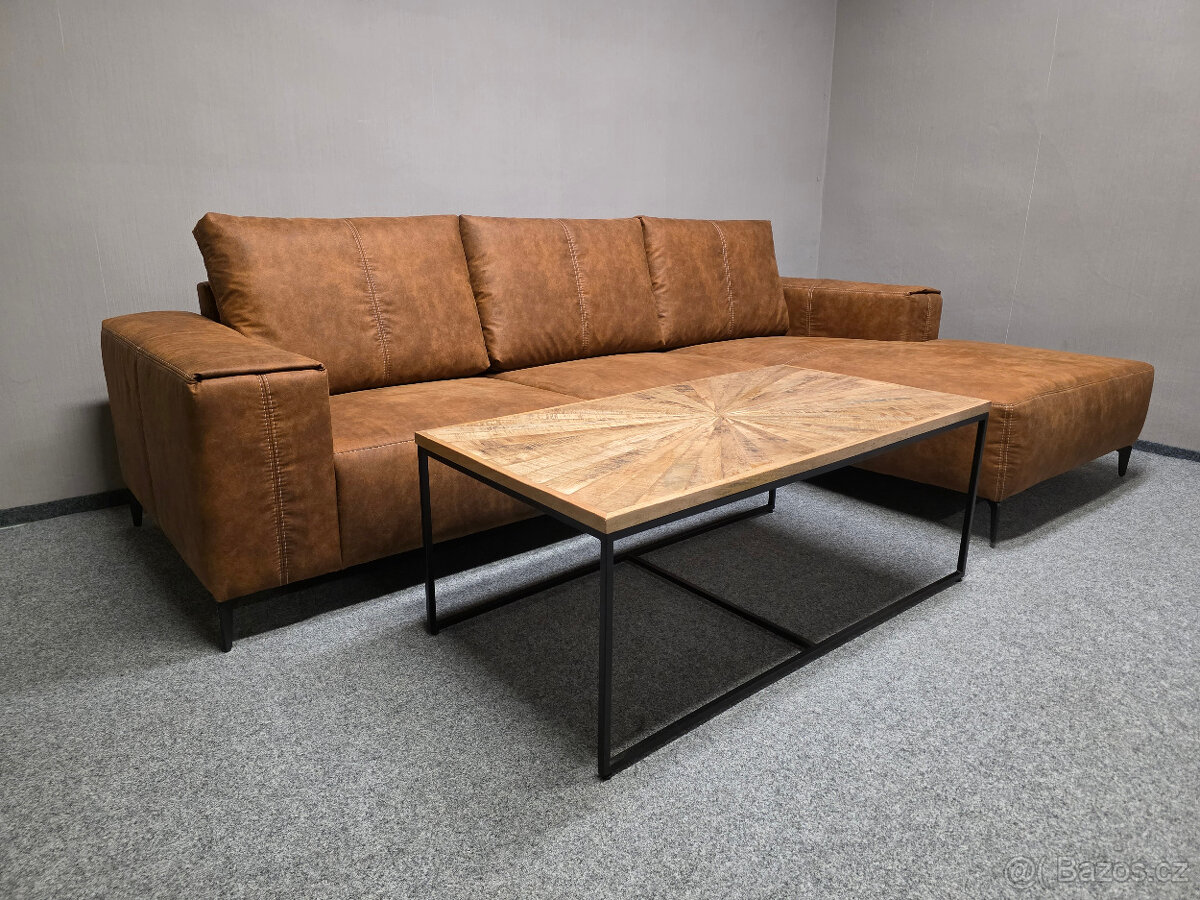 Nová hnědá rohová sedačka GABRIELA - 2