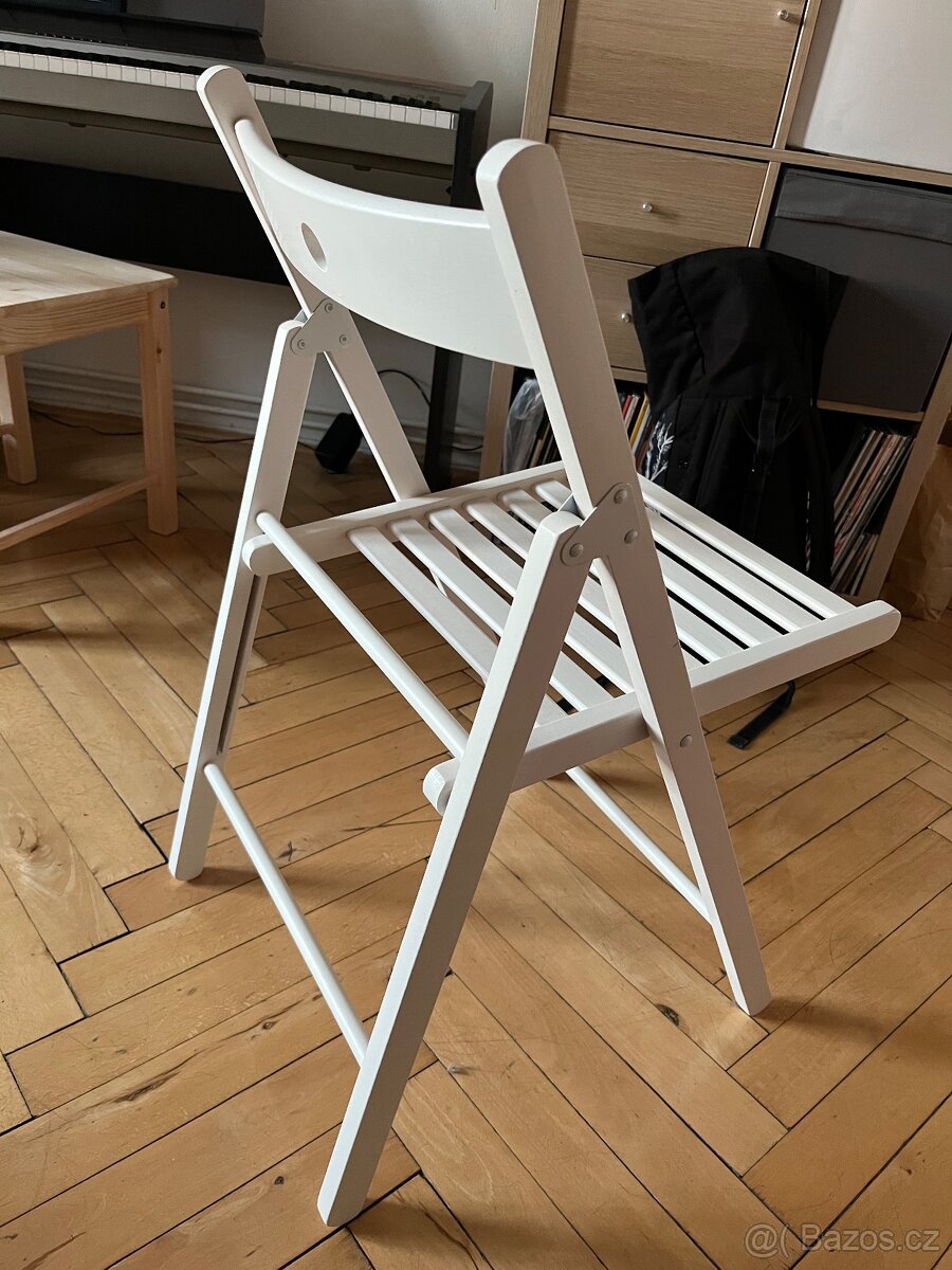 bílé skládací židle - 2