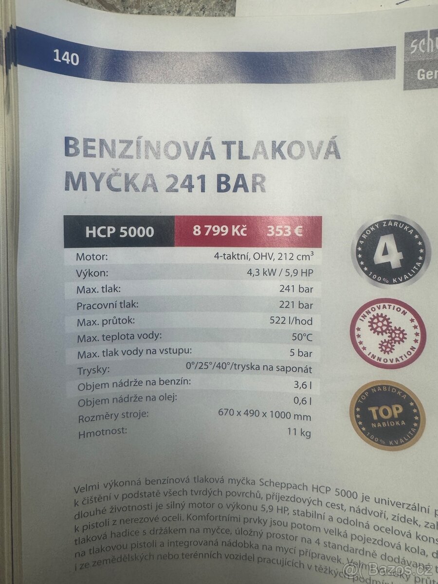 Benzinová tlaková myčka /vapka/ - 2