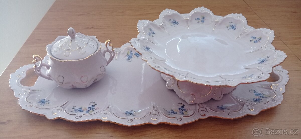 Růžový porcelán, 10 kusů - 2