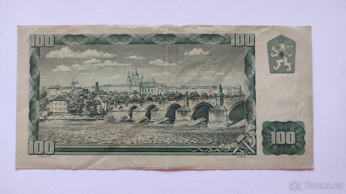 Bankovka 100 Kčs 1961 serie T - 2