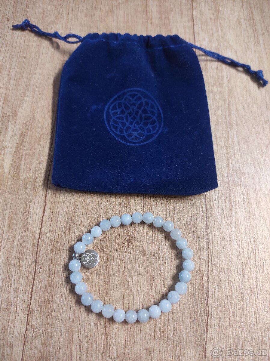 Trimakasi náramek z přírodního aquamarínu - 2